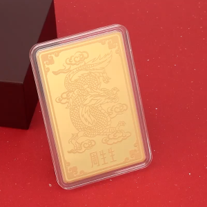 Chow Sang Sang 周生生 999.9 24K Pure Gold Chinese Gifting Collection Dragon Gold Ingot for Women & Men 938489 Price-by-Weight 50g Gold
