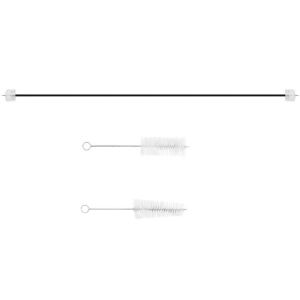 IRIN | 3 Pcs Set Trumpet Cleaning Brush Kit White Piston Brush Trumpet Mouthpiece Cleaner Flexible Brush Brass Instrument Clean Parts