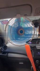 พัดลมติดหน้ารถยนต์ 10 นิ้ว 6 ใบพัด 12 โวลต์ และ 24 โวลต์ พัดลมพร้อมคลิปหนีบที่แข็งแกร่ง ลมแรงมอเตอร์ใหญ่