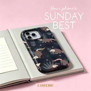 Potdemiel | Possum Night Jungle For 2 in 1 Flower Case For iPhone 17 16 15 14 13 Pro Max Luxury Phone Cover CaseChic