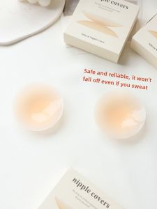 ฝาครอบหัวนมซิลิโคนบางเฉียบ ผู้หญิง ฤดูร้อน งานแต่งงาน เดรส ที่มองไม่เห็นป้องกันเหงื่อกันน้ําหน้าอกขนาดใหญ่ Sensual ป้องกันแสง