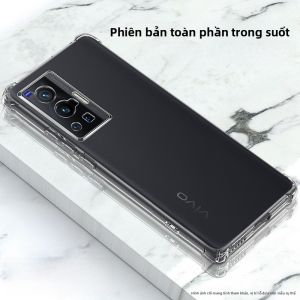 HENYOU | Ốp lưng silicon chống rơi cho điện thoại di động iQoo8 Pro trong suốt bảo vệ toàn diện bốn góc cho nam và nữ phiên bản mới