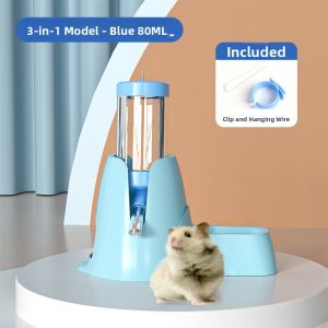 Automatic Water Dispenser Three-in-One Roller Bear Proof Leaky Hamster Water Bottle Food Bowl Stand Gold Retriever Drinking Bottle