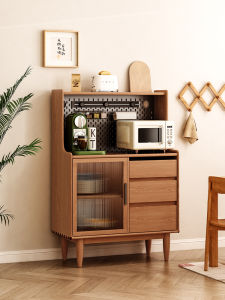 Integrated Storage Coffee Table Sideboard Drawer Style Living Room Sofa Cabinet Solid Wood Dining Room Buffet Cupboard