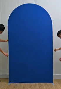 【Ready Stock】Wedding Arch Cover Round High Elasticity Arch Backdrop Cover Ceremony Banquet Decoration Solid