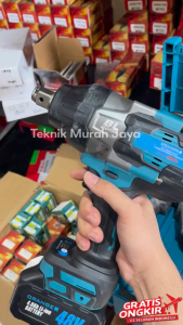 ORANGE LIPPRO Cordless Impact Wrench 2000 NM 2 Baterai Alat Buka Baut Fuso Hino Tronton Giga 3000 NM Mollar CIW 21500