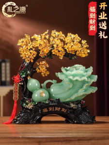 Creative Wealth And Happiness Gourd Chinese New Year Decoration Resin Handmade Decorative Ornaments for Business Opening Gifts