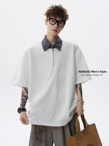 NANSSE | Design Fashionable Heavyweight Straight Shoulder Polo Shirt