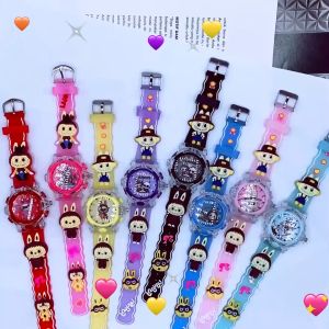 (COD!!!!) Jam Tangan Anak Import LED 3D Labubu Jam Tangan Anak Karakter Lampu Kelap Kelip