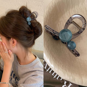 Elegant Jelly Color Transparent Ball Hair Claw Exquisite Hairpin Simple Shark Clip Fashion Hair Accessories For Women ﻿