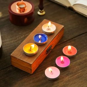 Set 5 Viên Nến Tealight Màu 2H Không Khói Không Mùi / Nến Tealight Trang Trí Decoration Candles