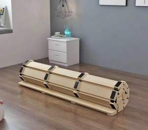 Giường cuộn palet gỗ thông cao 3-4cm