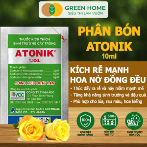 Mua 5 tặng 1 - Phân bón lá Atonik Greenhome gói 10ml thúc đẩy sinh trưởng cây trồng chuyên phong lan hoa hồng