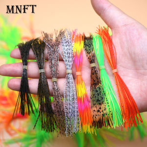8 Bundles 5.11-inch Silicone Skirts for Fishing DIY Spinner Bait Making Rubber Jig Lures Tying Material Accessory