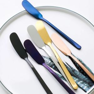 Stainless Steel Butter Knife Pizza Hole Cheese Dessert Jam Knife Cutlery Cream Knifes Breakfast Toas