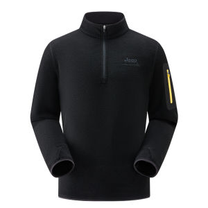 จี๊ป | เสื้อแจ็คเก็ตกันหนาวทรงเปิดครึ่งตัวแขนยาวสำหรับผู้ชาย Jeep คอตั้ง ขนแกะสแปนิช เสื้อคลุมกันหนาวในฤดูใบไม้ร่วงและฤดูหนาว