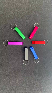 Multi functional portable keychain bottle opener metal pendant