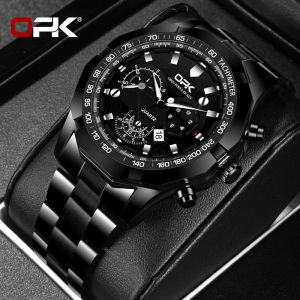 OPK 8127 บุรุษนาฬิกาแบรนด์เดิมนาฬิกาควอตซ์กันน้ำส่องสว่างนาฬิกาสำหรับชายมัลติฟังก์ชั่นโครโนกราฟกีฬานาฬิกา