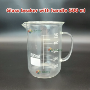 Glass beaker with handle บีกเกอร์แก้วมีหูจับ ขนาด 500 1000ml