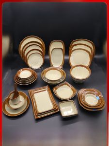 Retro Style Copy Porcelain Hot Pot Soup Bowl Traditional Chinese Restaurant Dip Bowl round Shape Dishware for Dining Table