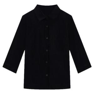 Slim Fit White Shirt Womens mid Sleeve POLO Collar Waist Cinched Summer Shirt Korean Style Commute Pure Color Top