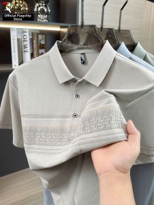 TUCANO | Ice Silk Short Sleeve Collared Business Tshirt for Elderly Men