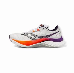 Sepatu Saucony Endorphin Speed 4 White Viziorange Olahraga Running Sneakers