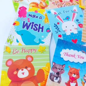 (10 pcs) Greeting Card Fun / Kartu Ucapan Seri Animal Amplop Kecil