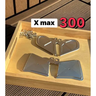 สีเงิน ปิดกันตก ชุดปิดกันตกท้าย Xmax 300 งาน CNC for YAMAHA XMAX เอ๊กแม็ก 300 v1 v2 2016-2024 2025 (1ชุด ได้4ชิ้น)