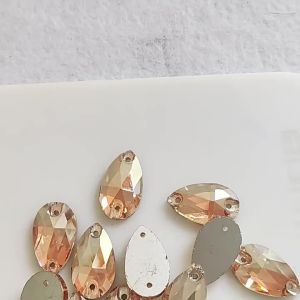 EQIANAO 20PCS 8mm 10mm White Square Rhinestone Sew on Crystal Stone Flatback Applique for DIY Clothing Wedding Accessories