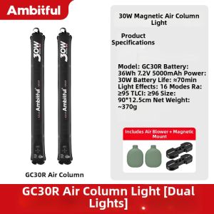 AMBITFUL | Portable Waterproof RGB Inflatable Magnetic Foldable Light 30W