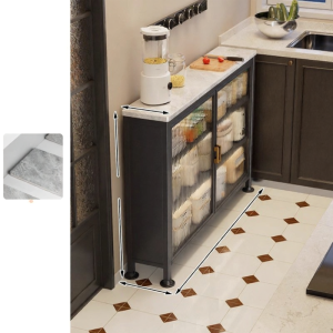 Multifunctional Multilevel Storage Rack Stone Table