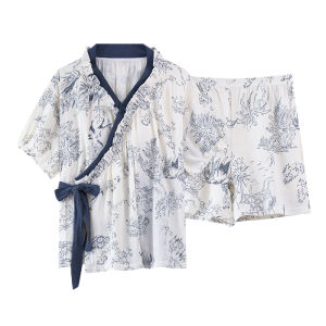 Áo ngủ nữ MiiOW vải cotton có đệm ngực cổ V thiết kế mới