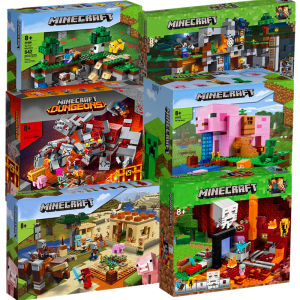 2024 New Product My World Gift Assembling Building Blocks Underworld Portal Farm Village Boys Assembly Toys