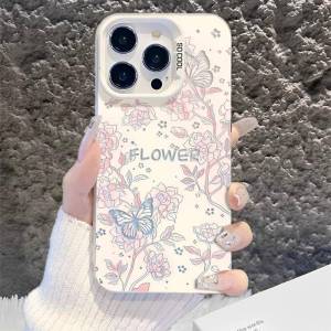 Fashionable Silver  15 Phone Case Hard Shell Protective Cover for 14Plus 13Promax 12 Simple Electroplated Design Cartoon Personality