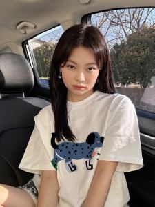 American Retro Cartoon Fun Pure Cotton Short Sleeve Women's Loose Large Size Design Sense Niche Student Half Sleeve Top