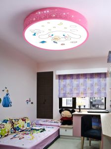 Full Spectrum Childrens Room LED Light Cartoon Coolomer Girls Bedroom Ceiling Lamp Remote Control Dimmable Iron Art Lampshade