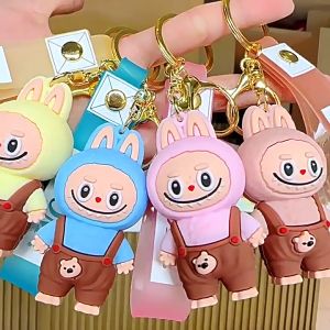 Bestella💗Gantungan Kunci Boneka Lucu Labubu Gantungan Kunci Kartun Kreatif Liontin Domba Kecil COD