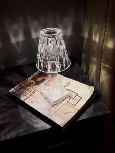 Lampu Meja Lampu Berlian Lampu Kristal Lampu Samping Tempat Tidur Dekoratif Night Light LED DC AC RGB