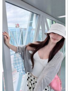 BAISHUINV | Lace Trimmed Summer Crop Top
