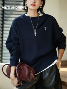 Modal Air Layer Spring Versatile Hoodie Loose Top
