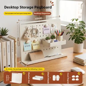 Vinme | Drill-Free Desk Pegboard Organizer