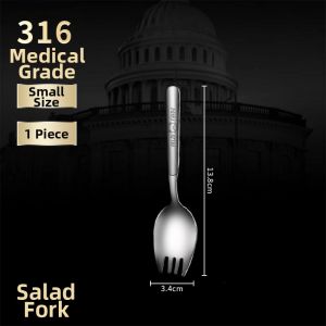 WODEBAIHUI | Stainless Steel 316 Dual-use Childrens Fork and Spoon