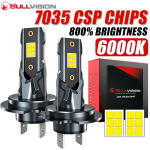 6000W H7 LED Headlight Bulbs CANBUS Error Free 6000000LM Super Bright Turbo Fan Cooling Wireless Design 12V 24V Car Headlamp Led