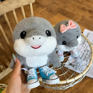 23cm Tung Tung Tung Sahur Plush Tralalelo Tralala Plush Toys Kawaii Shoe-wearing Shark Italian Brainrot Al Toys Shark Kids Gifts