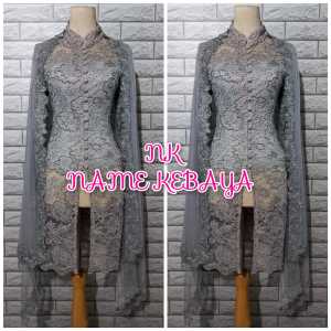 set kebaya pesta kebaya brukat ibu hajat kebaya brukat ibu besan + slendang