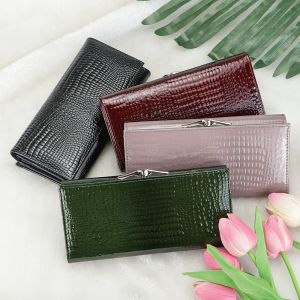 Smart King Retro Genuine Leather Wallets for Women Multi-card Slots Card Holder Large Capacity Long Wallet 2492
