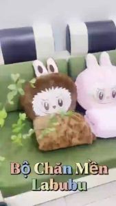 Chăn gối văn phòng bộ chăn gối văn phòng gối kèm chăn văn phòng chăn gối văn phòng hình labubu