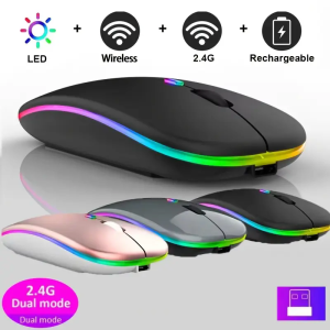 Wireless Mouse Bluetooth-compatible 2.4 Portable Silent Ergonomic Mice Gaming Mouse For Laptop iPad Tablet Notebook Mobile Phone