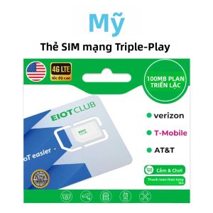Thẻ SIM 4G LTE Trả Trước Của Mỹ Chỉ Dùng Dữ Liệu Dành Cho Thiết Bị IoT Đã Được Mở Khóa Hỗ Trợ AT&T T-Mobile Verizon - Thẻ SIM Điện Thoại Di Động